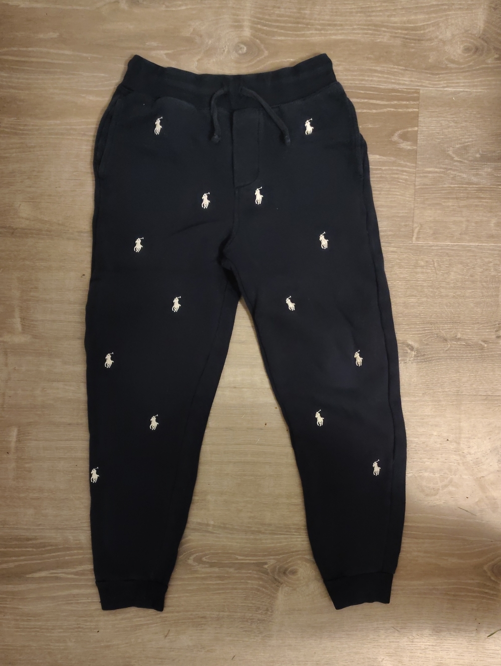 Ralph Lauren Navy Allover Pony Embroidered Joggers